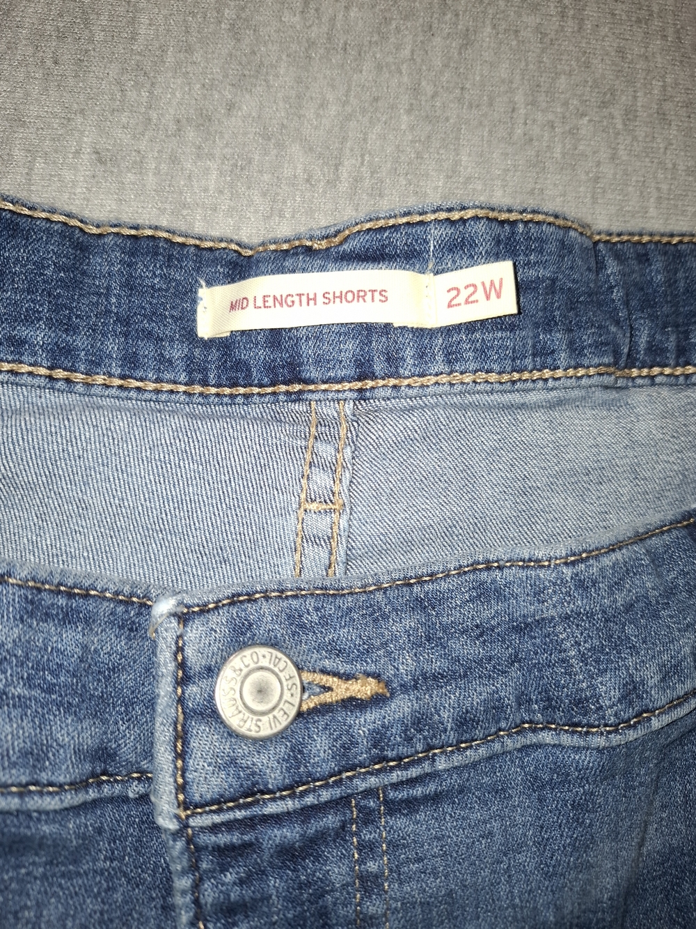 Levi's Mid Wash Rolled-Hem Denim Shorts Size 22w - Picture 11 of 11